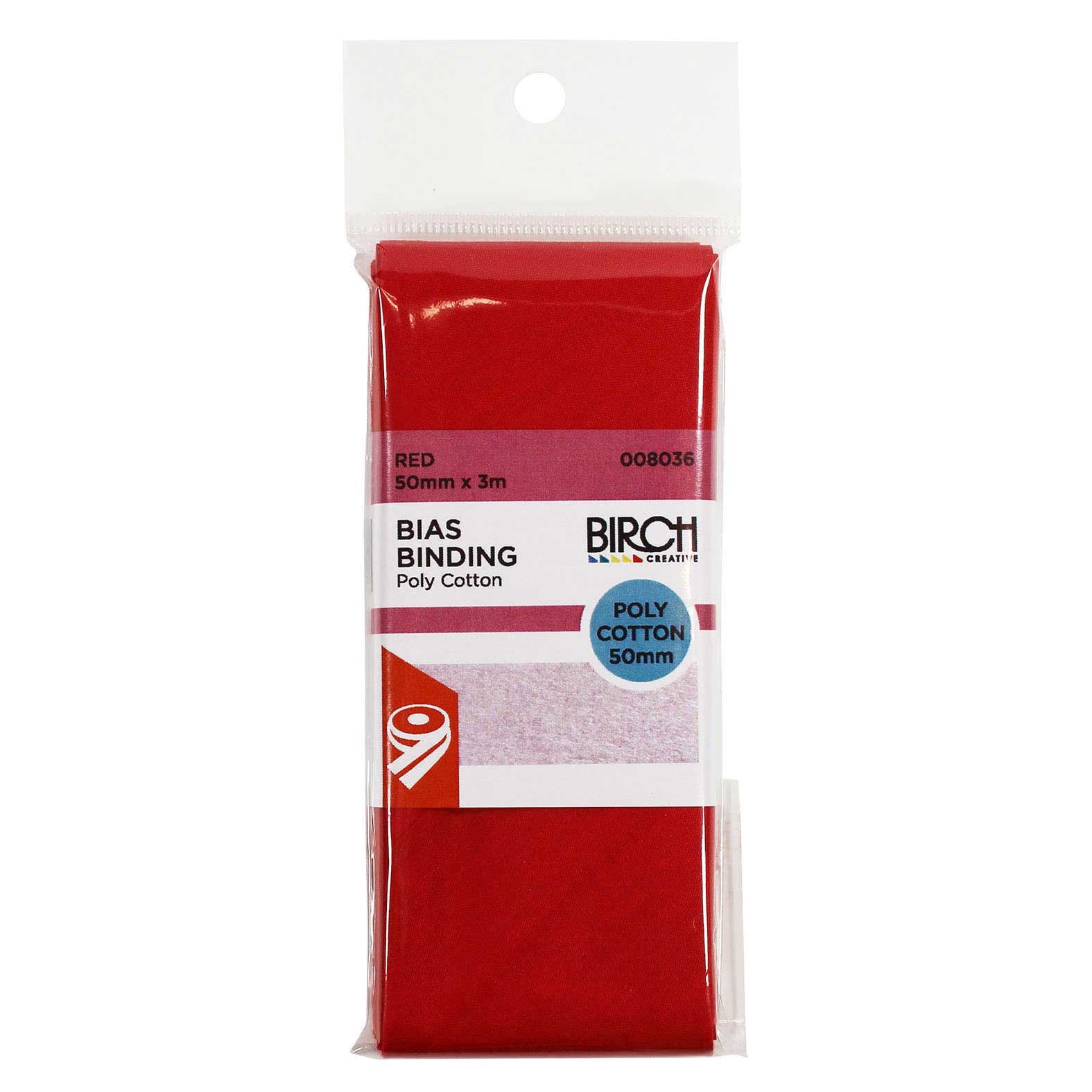 Birch Poly Cotton Bias Binding- 50mm x 3m