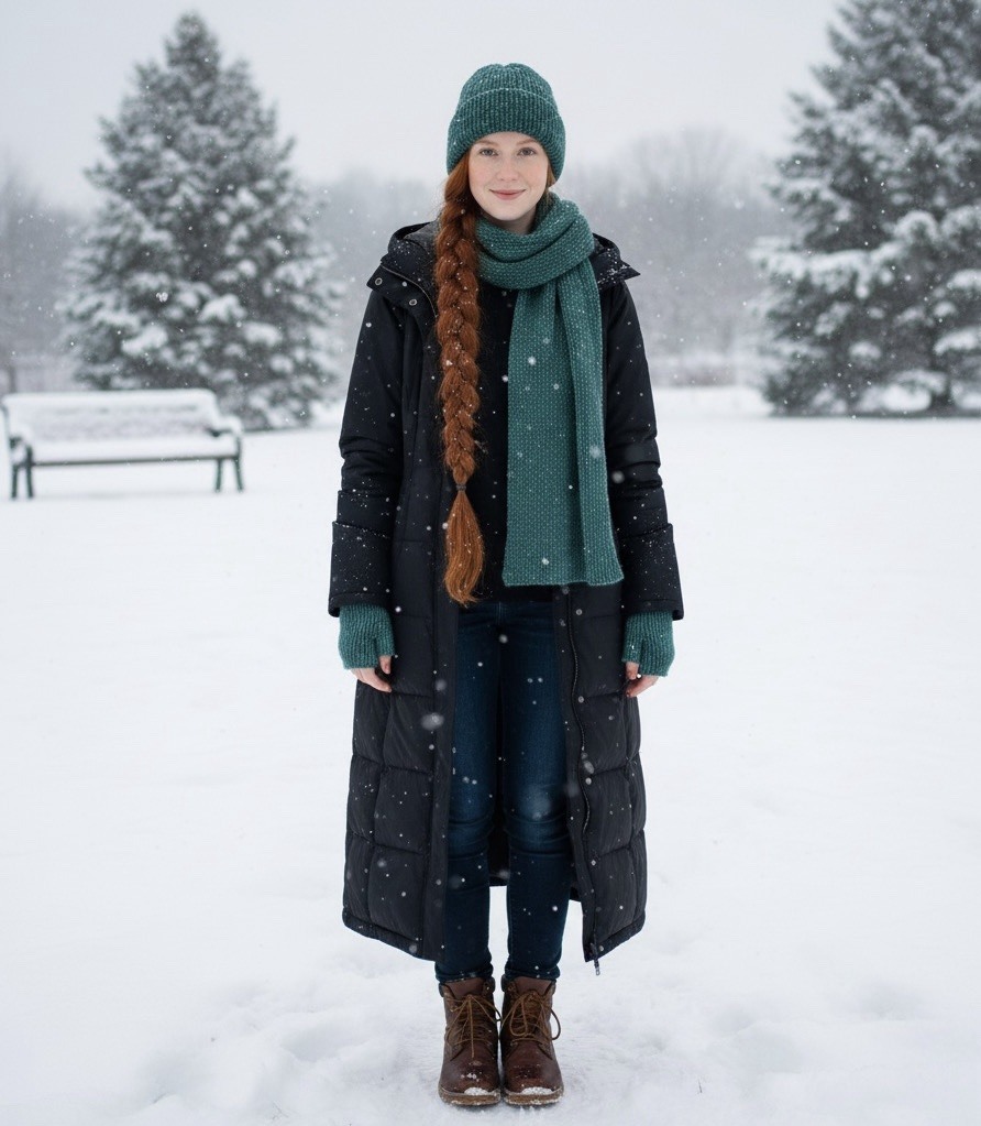 Knitted Beanie, Mittens & Scarf Set - Adults - Grey Green