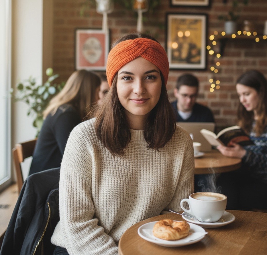 Knitted Twist Rib Headband/Ear Warmers