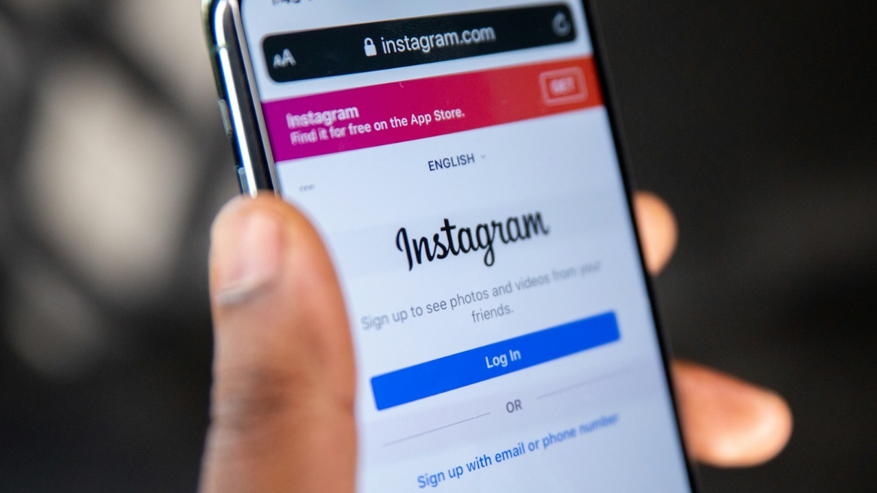 Página de login do Instagram