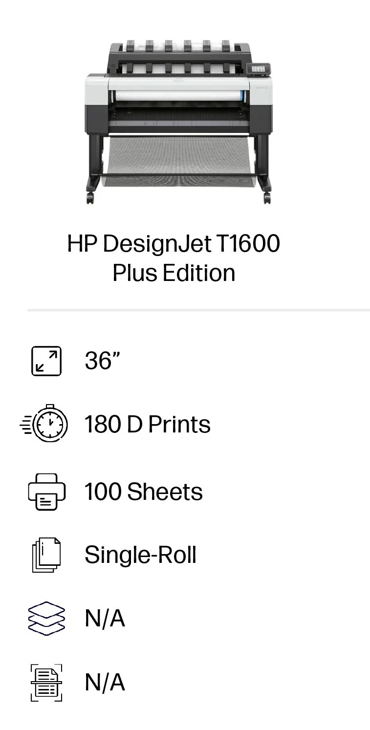 HP DesignJet T1600 & T2600 Plus Edition