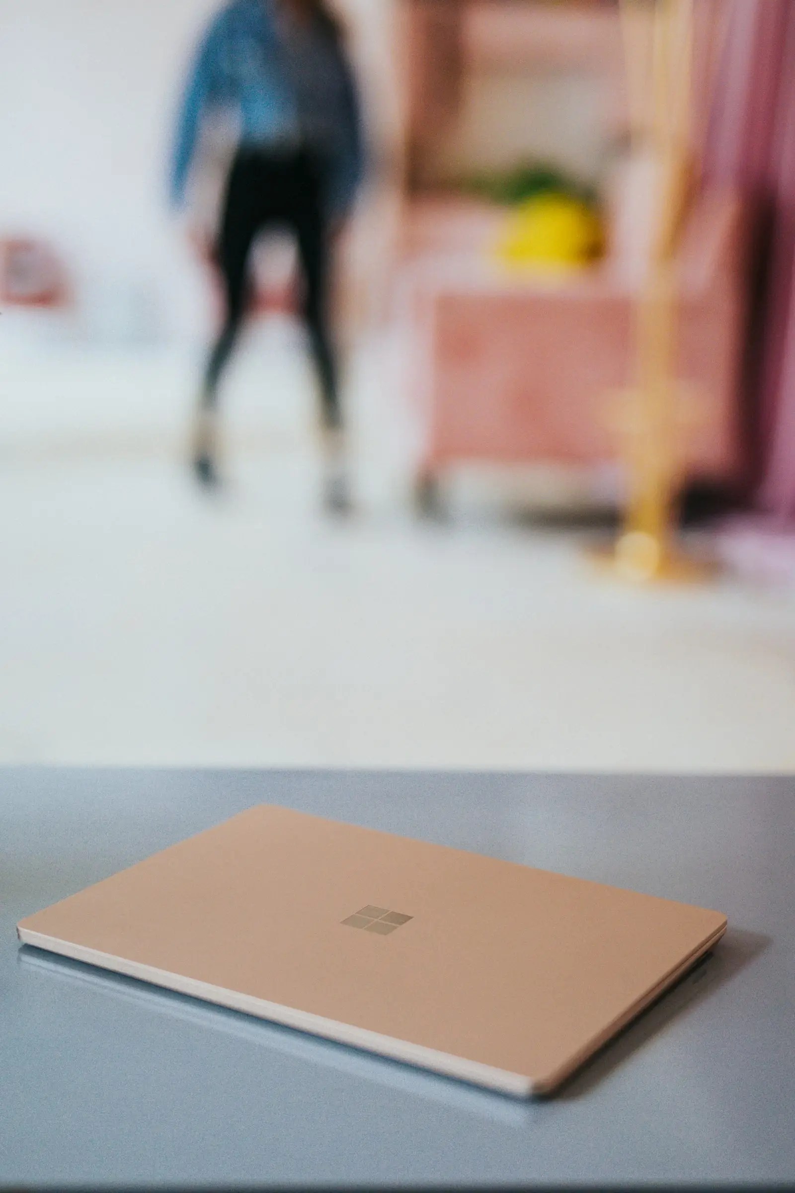 Microsoft Surface laptop on desk