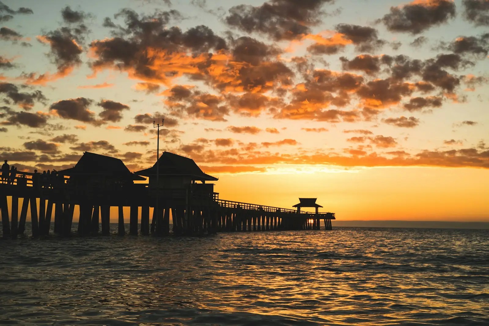 Naples Florida dock at golden hour