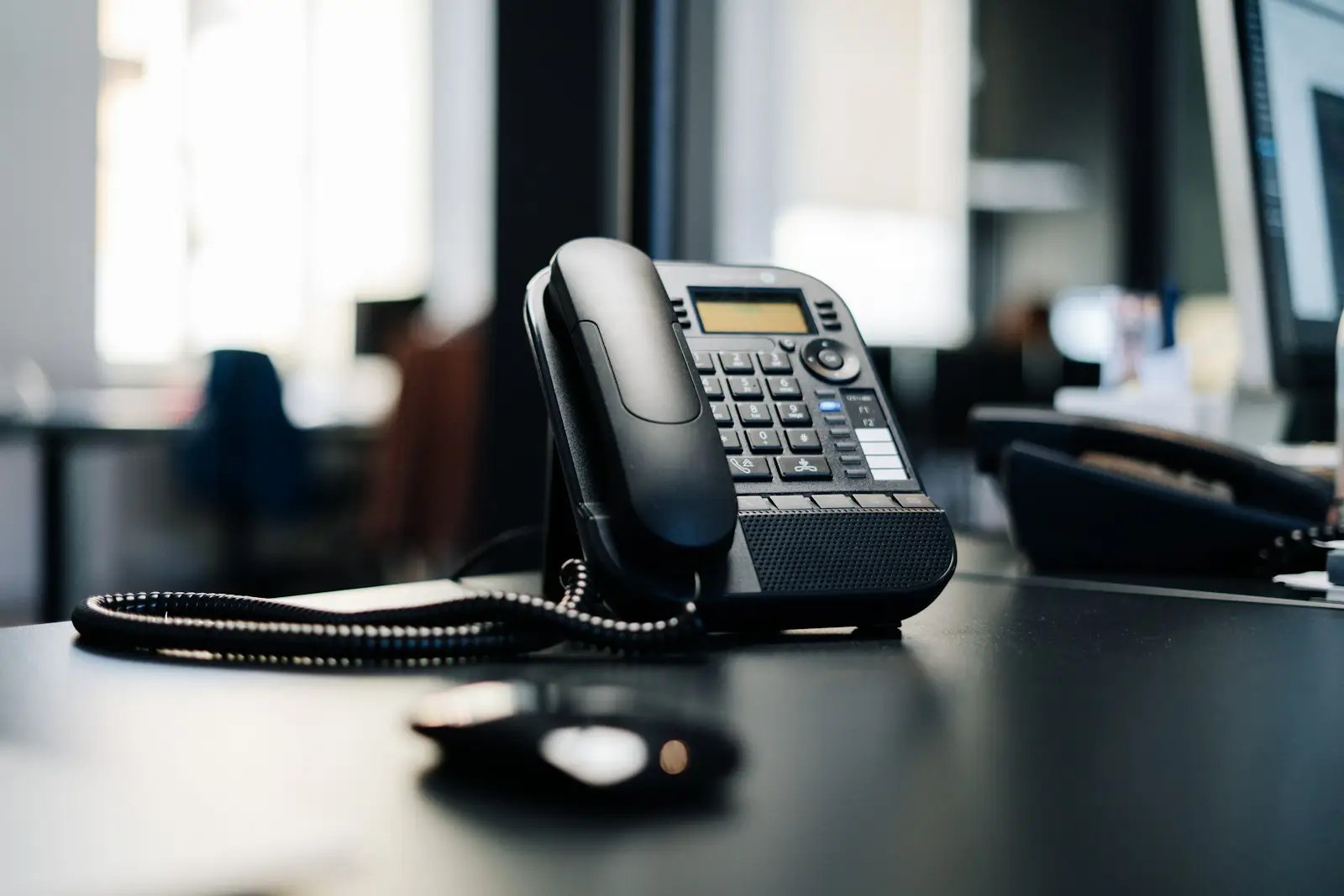 Modern business desk phone