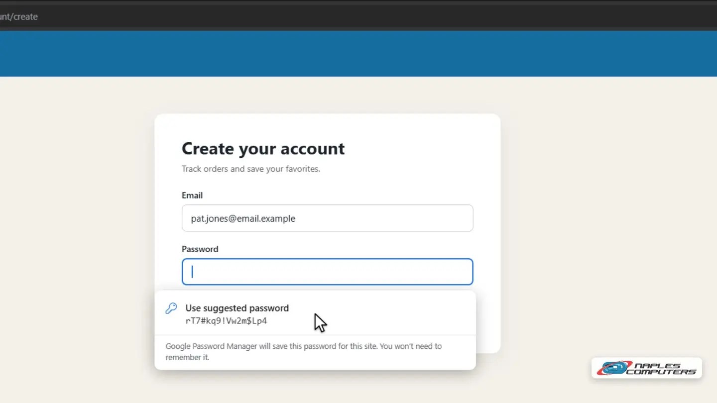 Step 1: Let it create a strong password for you