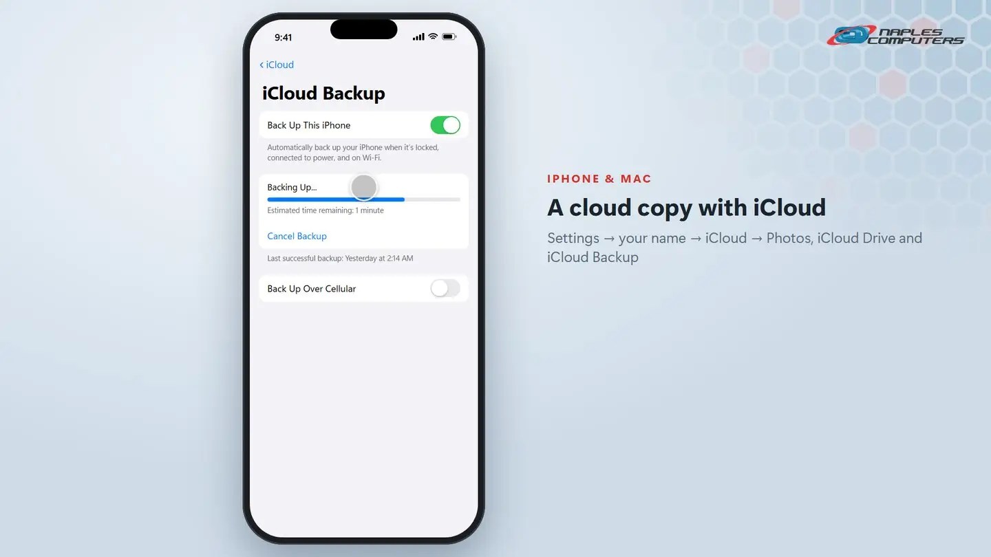 iPhone, iPad and Mac: a cloud copy with iCloud
