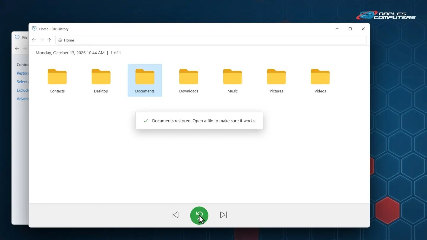 Test a restore, so you know it works