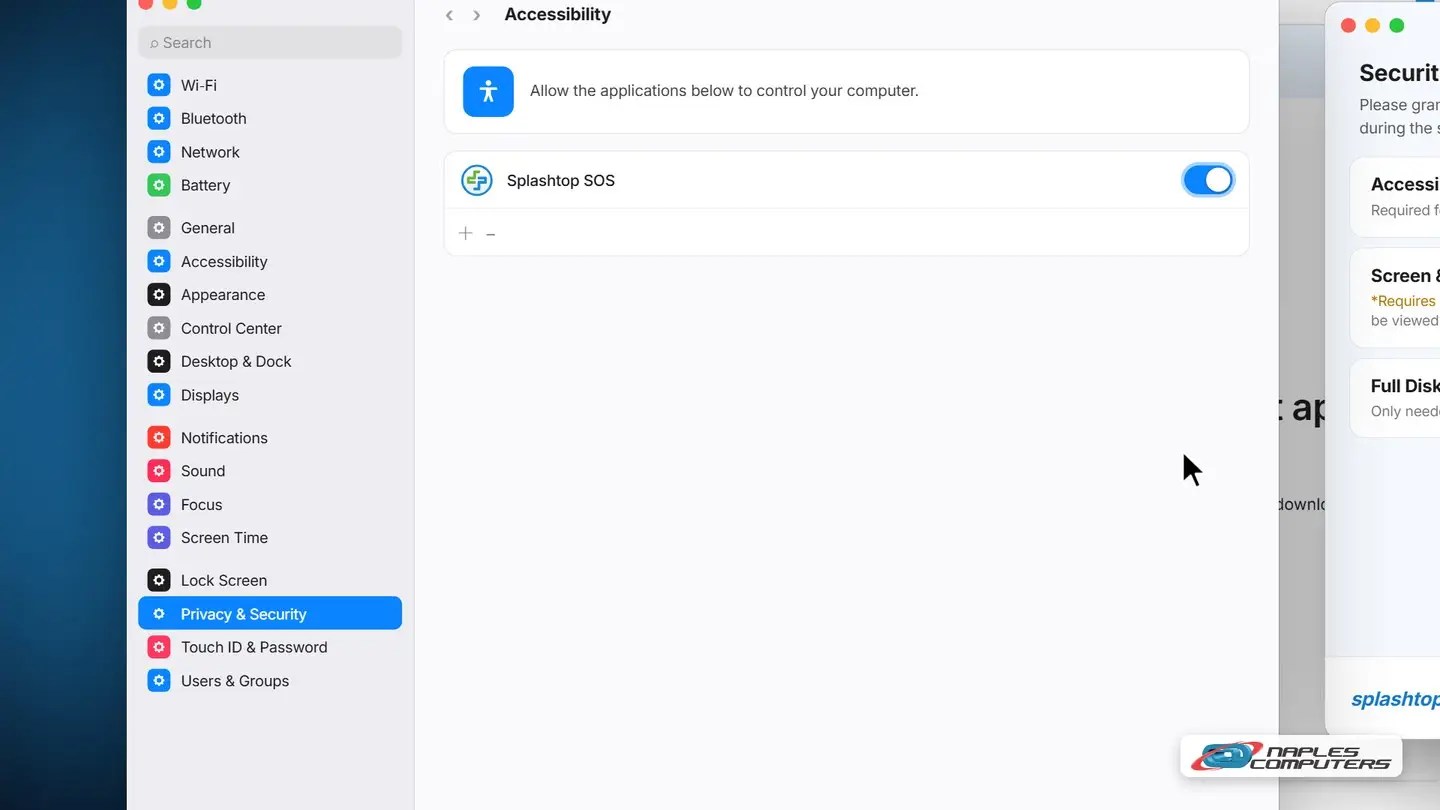 Allow Accessibility