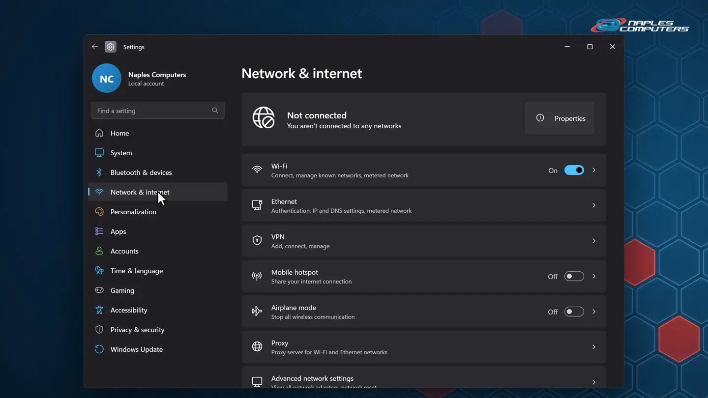 Internet not working: Windows 11 has a built-in connection status screen