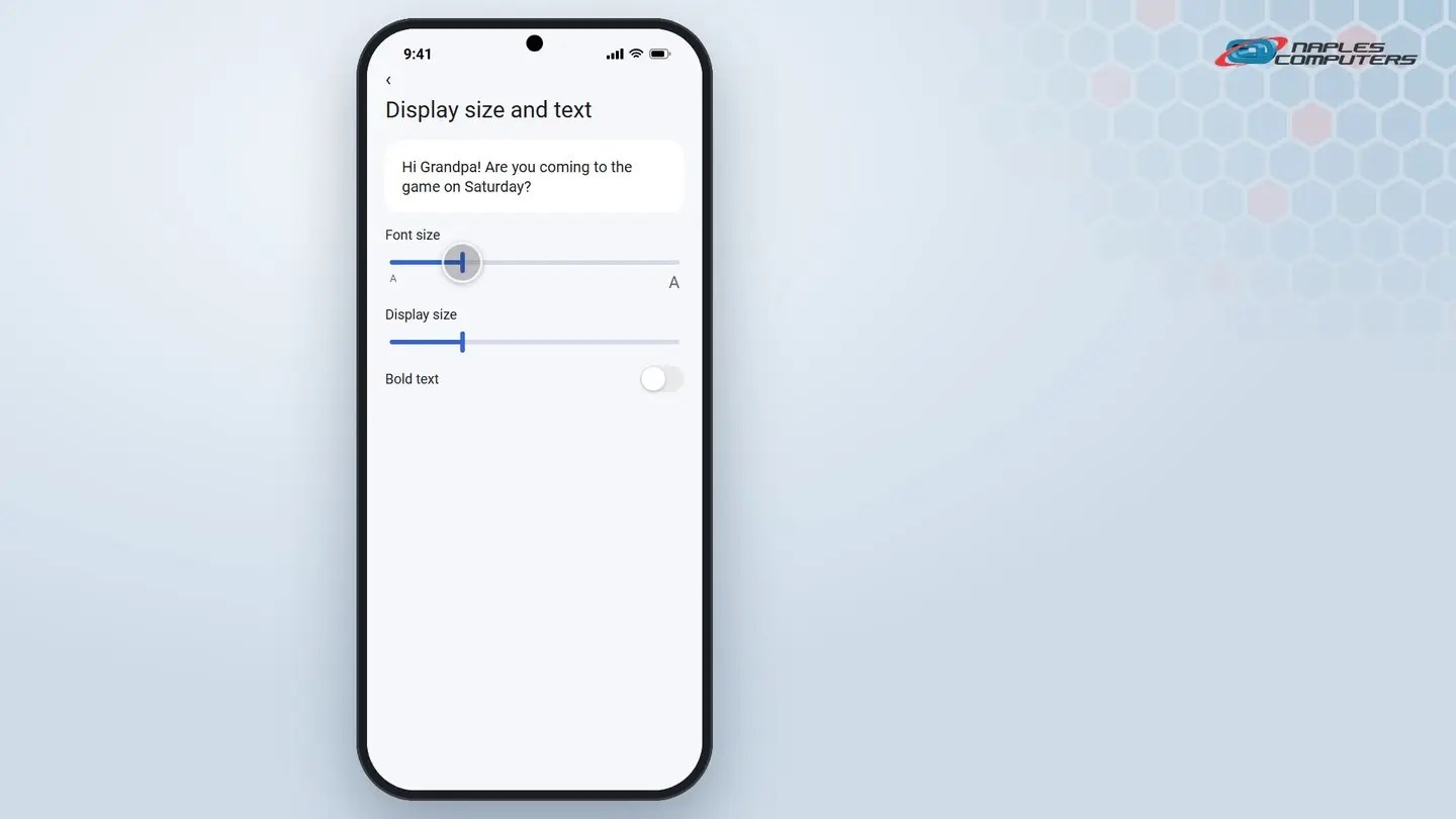 Android: make the text bigger