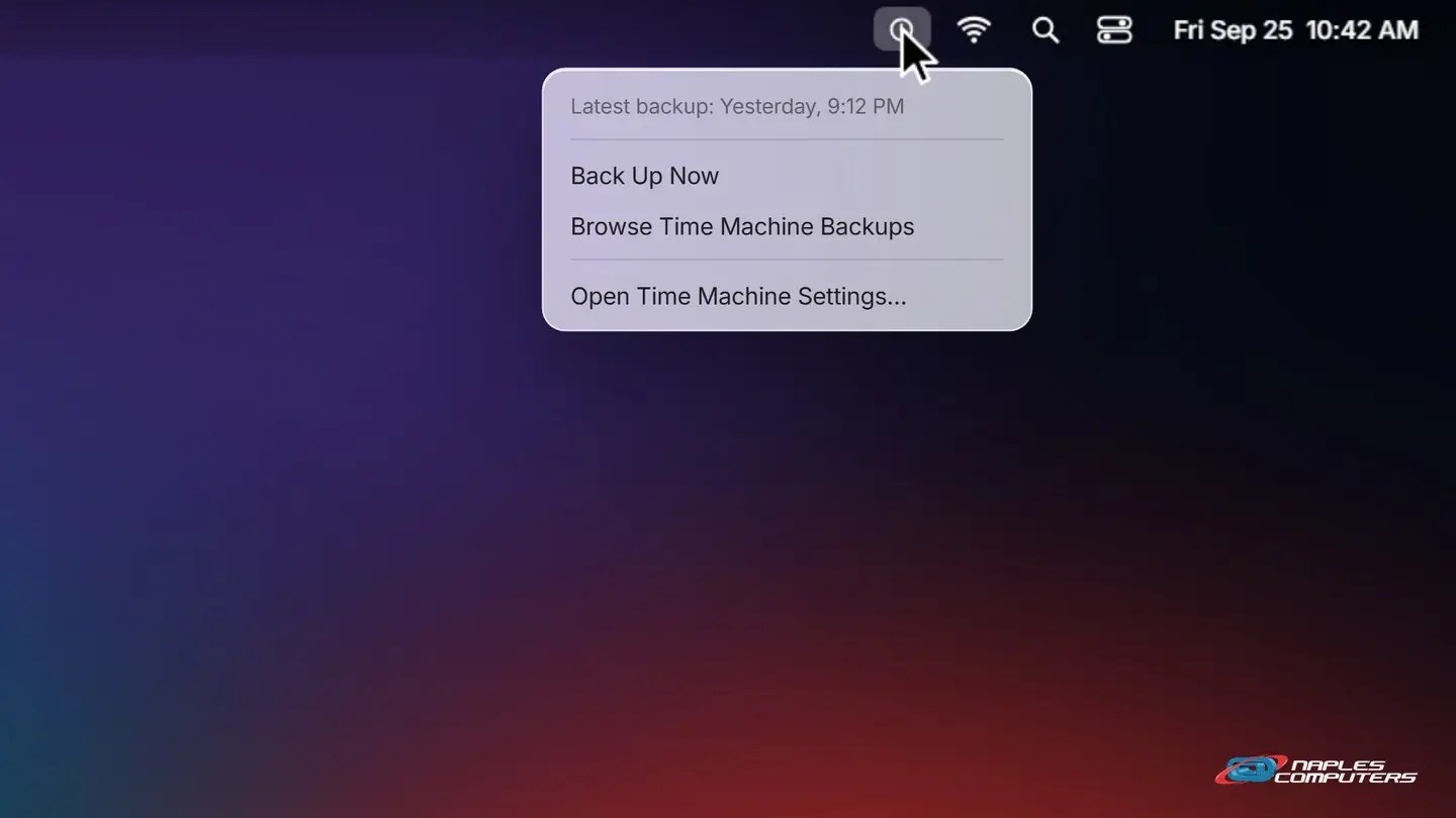 Mac: back up with Time Machine from day one