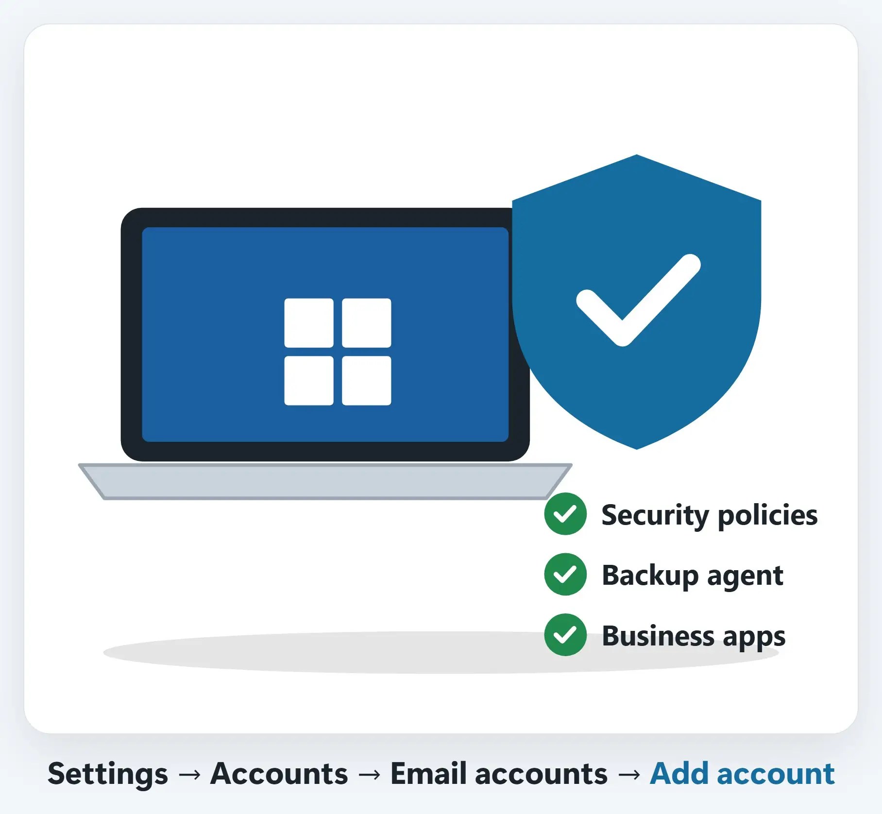Using the new Outlook? Settings, then Add account