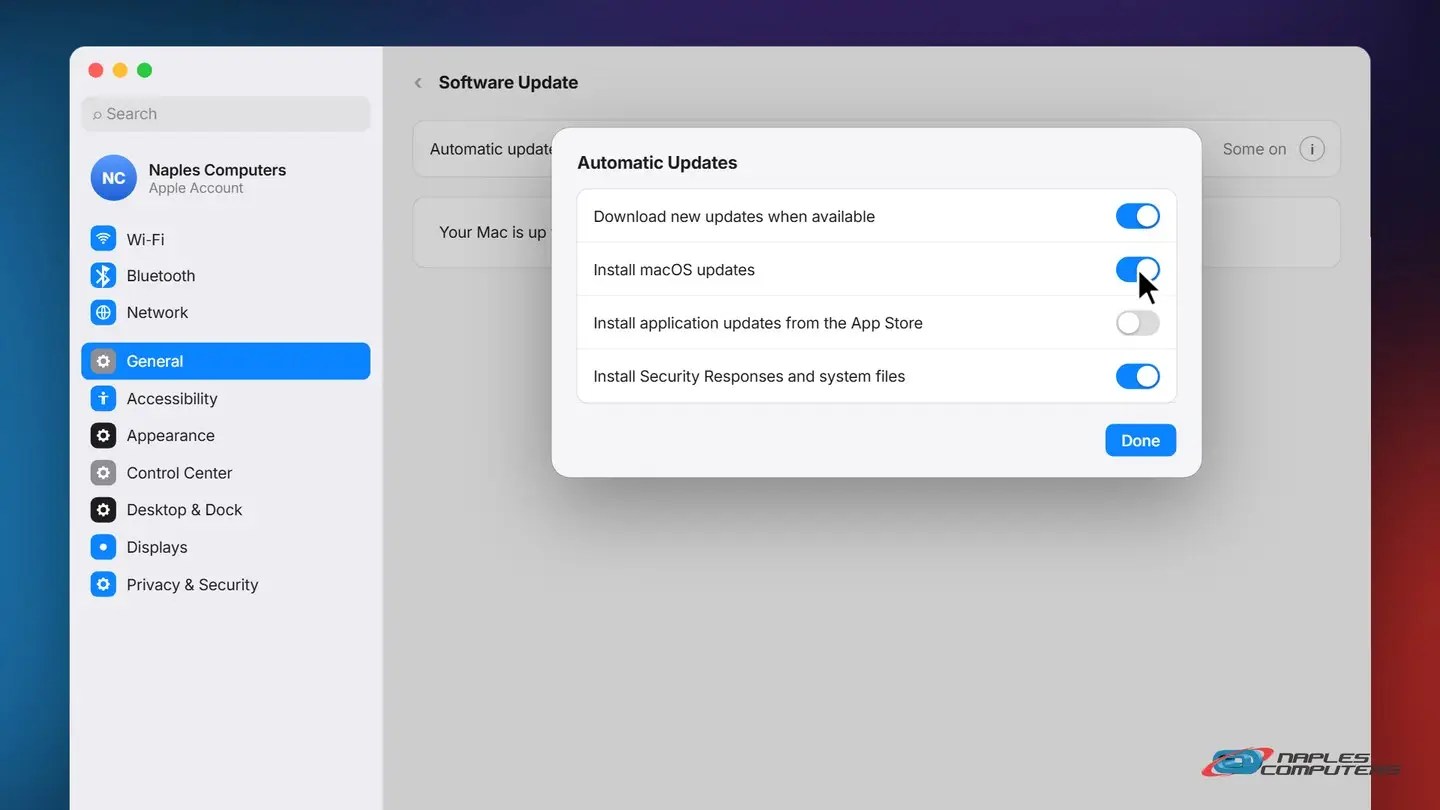 Step 4: Turn on Automatic Updates