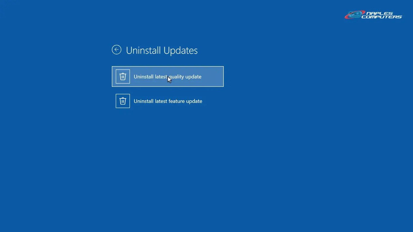 Restart loop? Uninstall the latest update