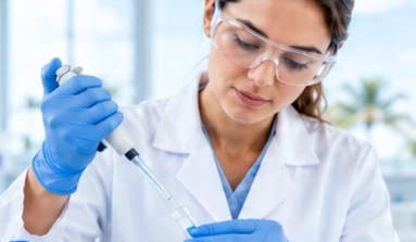 Laboratory illustration for the NPA Quality and Testing page.