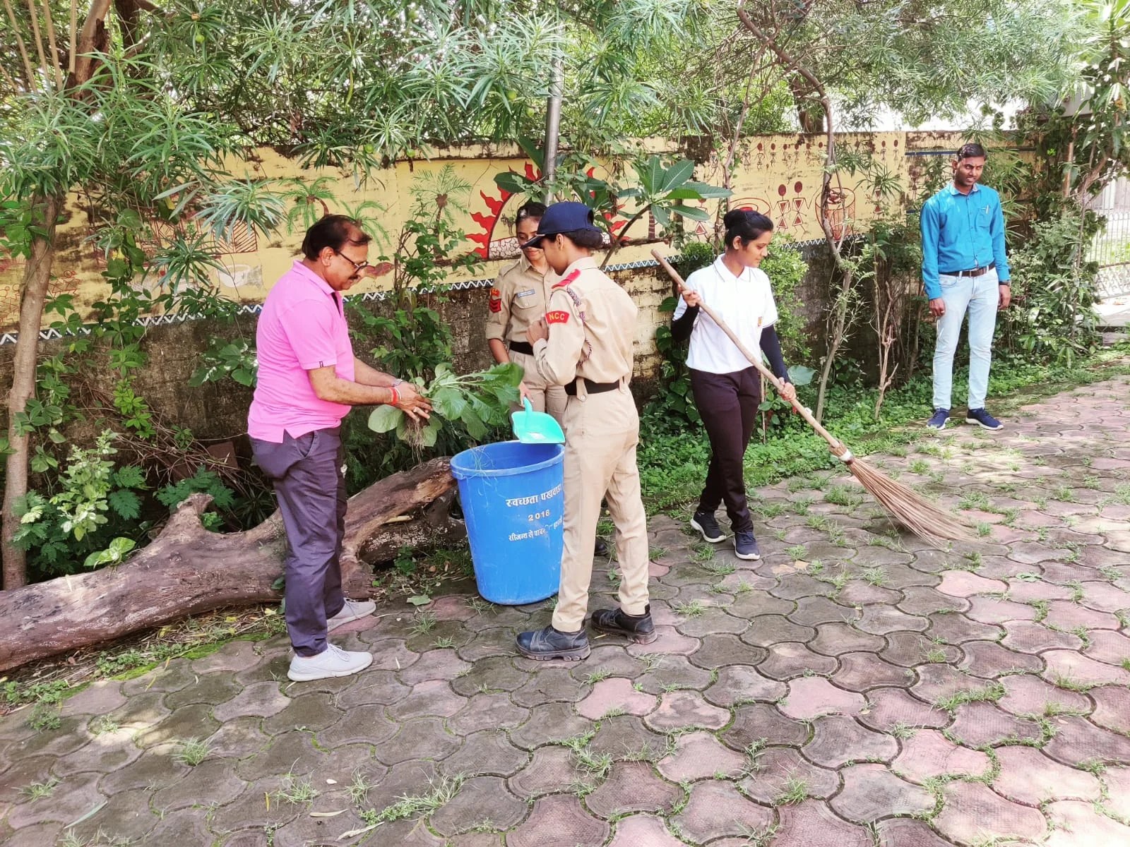 NCC and NSS volunteers did the cleaning