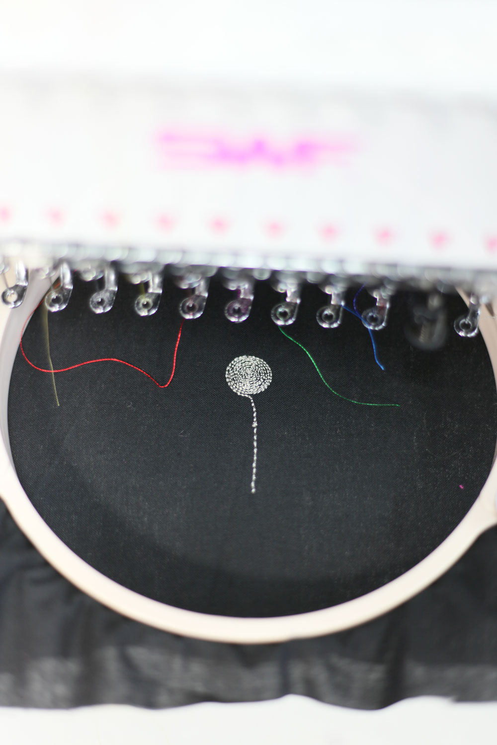 embroider the bottom contact point