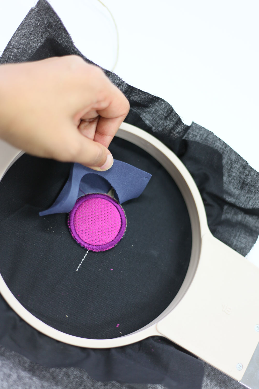 Peel away the rest of the filler material.