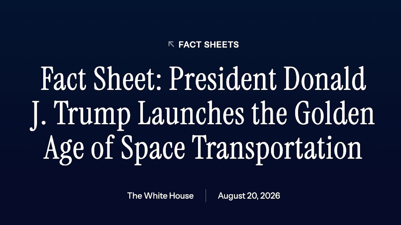 Space Policy Fact Sheet