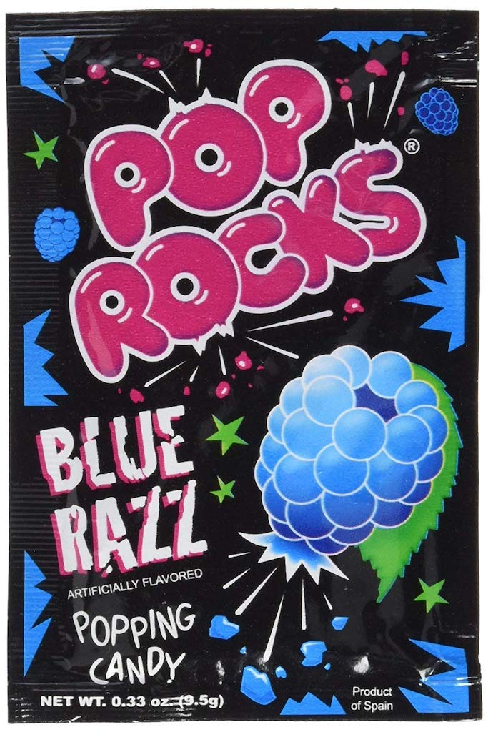 Pop Rocks Blue Razz Popping Candy 9-5 Gramm Blue Raspberry