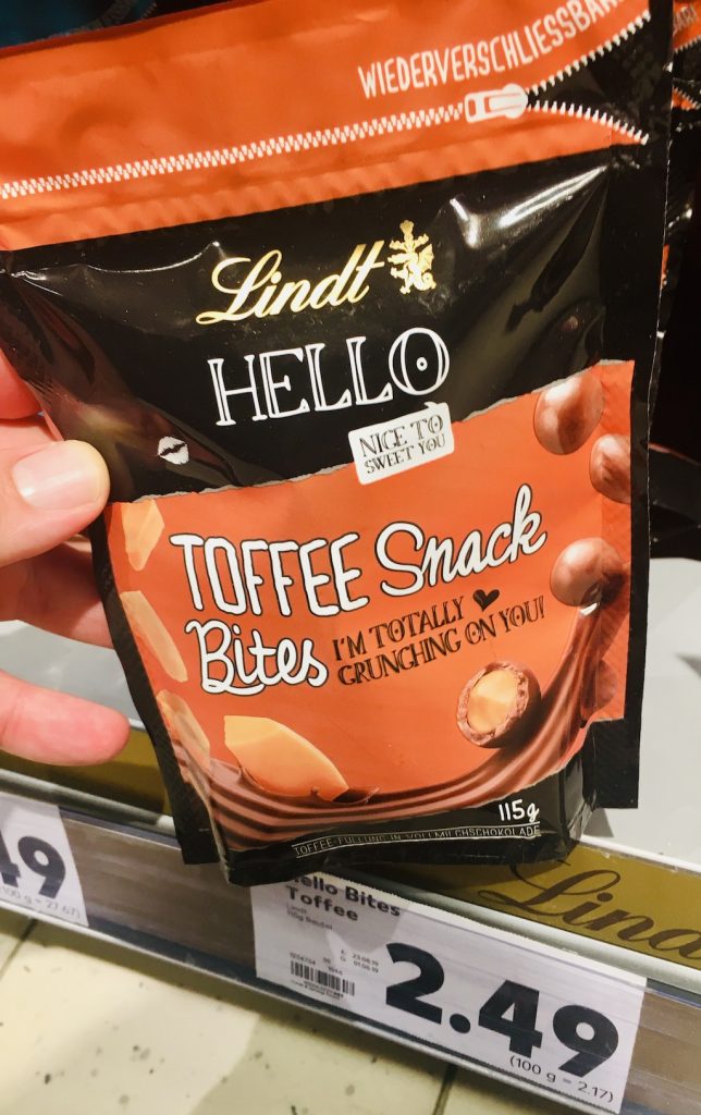 Lindt Hello Toffee Snack Bites das Süßigkeiten