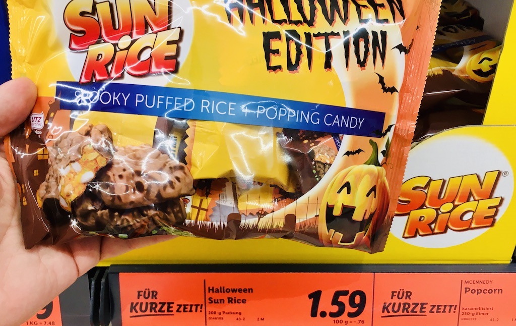 Sun Rice Halloween-Edition Spooky Puffed Rice mit Popping Candy
