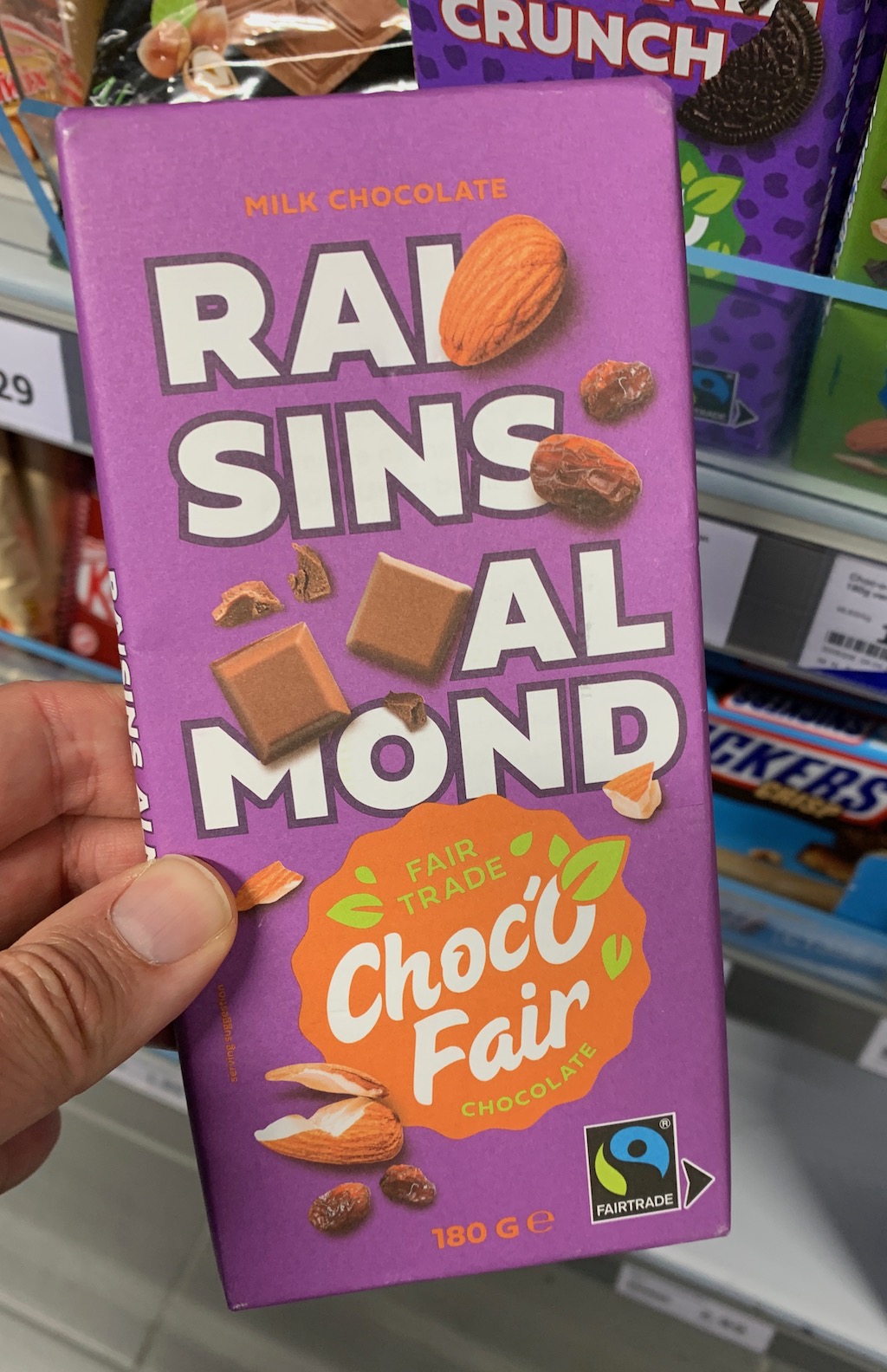 Choc’o Fair Raisins Almond 180G