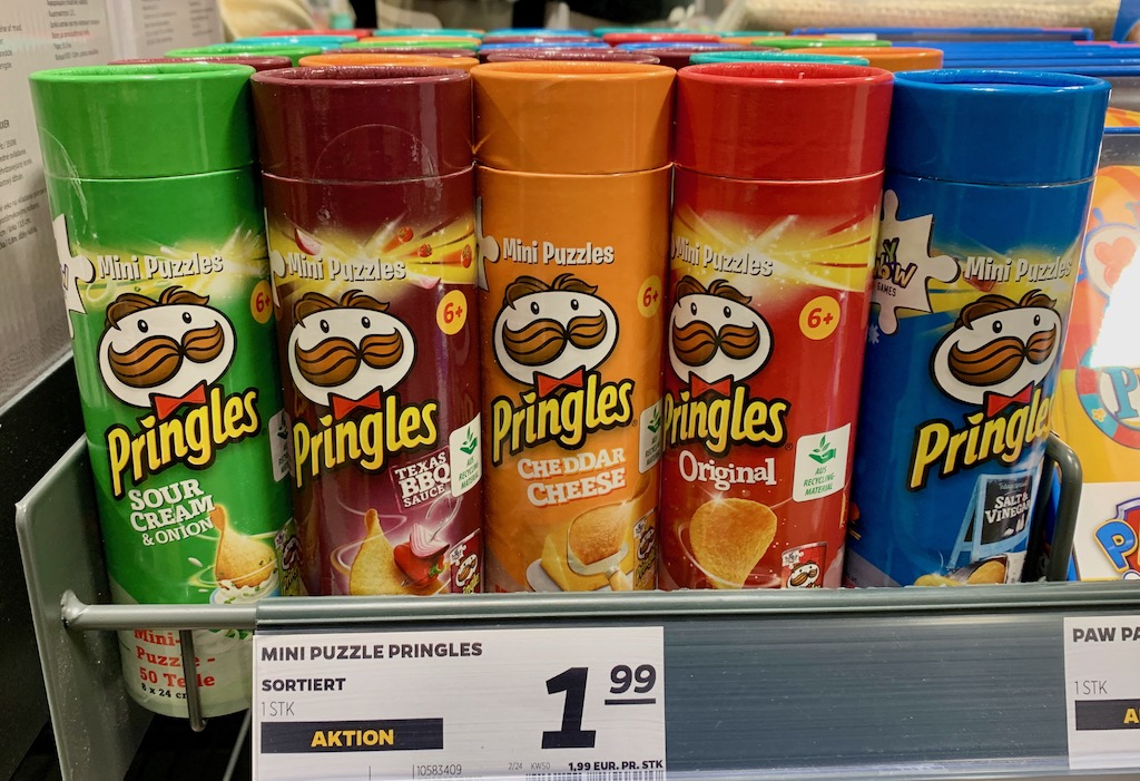 Mini-Pringles-Dosen Puzzles