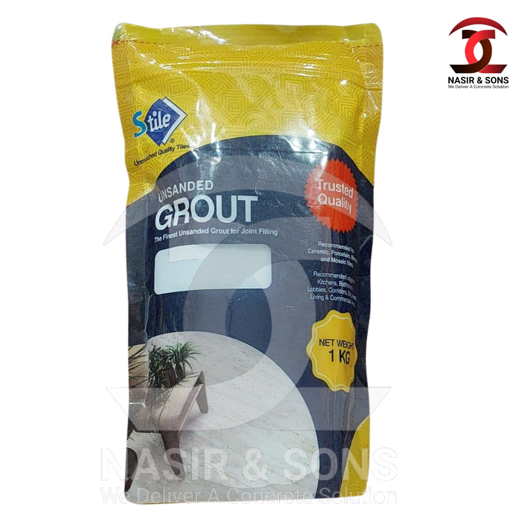 (ALMOND) STILE CEMENTITIOUS GENERAL PURPOSE TILE GROUT 1 KG POUCH BY SHABBIR TILES & CERAMICS | NASIR & SONS PAKISTAN