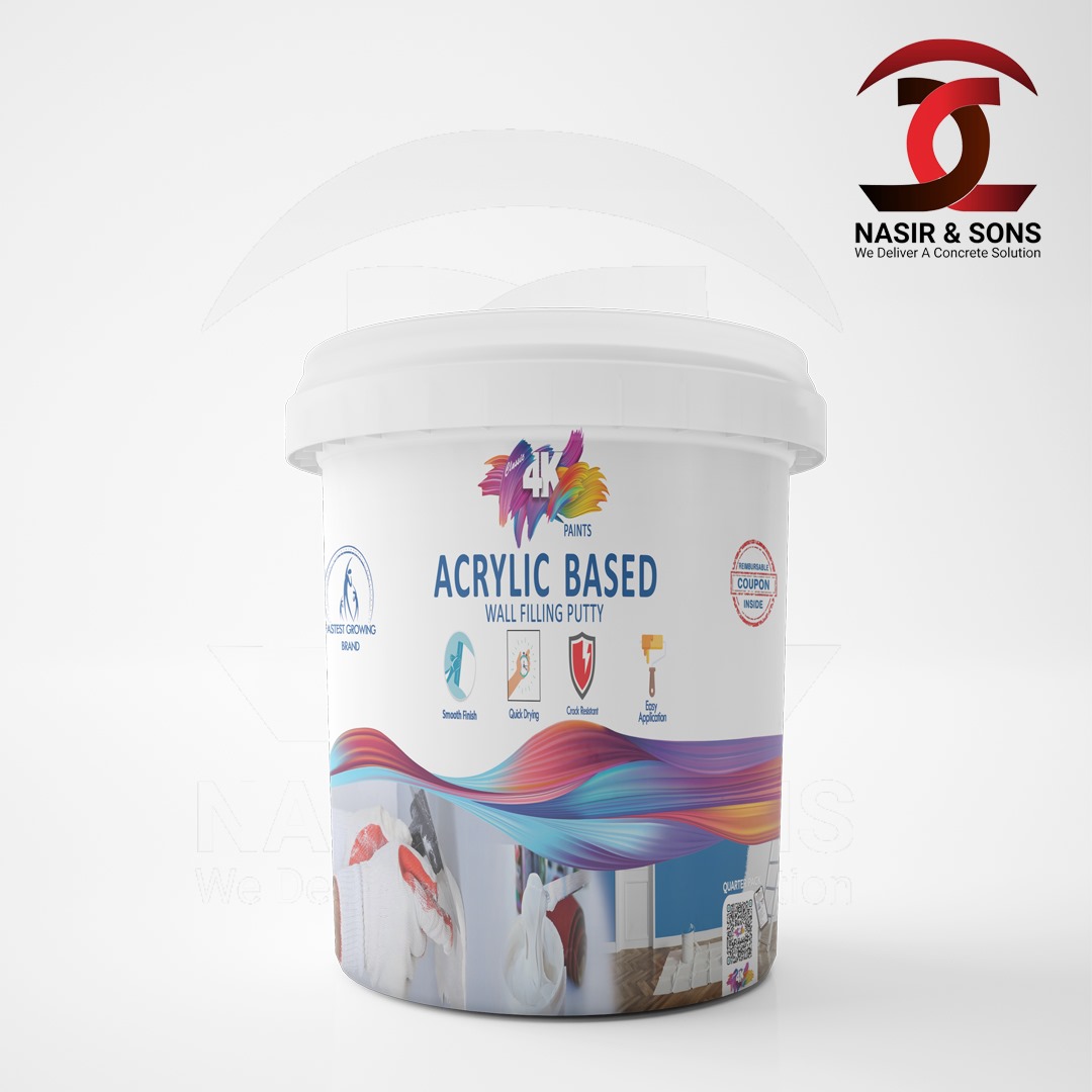 ACRYLIC BASED PREMIUM 4K WALL PUTTY QUARTER PACK (READY TO USE PUTTY) | NASIR & SONS PAKISTAN