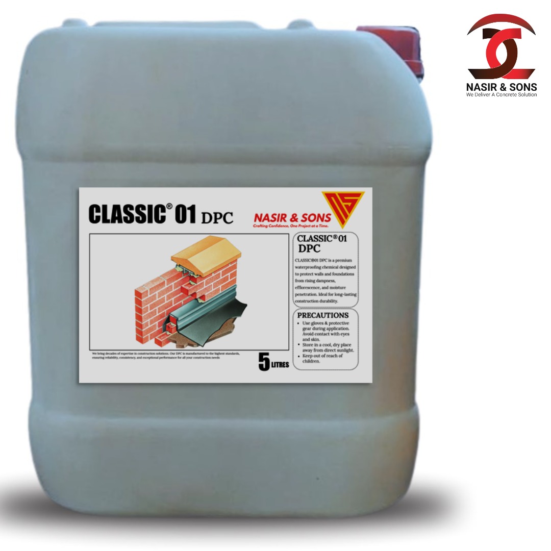 CLASSIC-01 DPC (5KG JERRY CAN) LIQUID INTEGRAL WATERPROOFING ADMIXTURE | NASIR & SONS PAKISTAN