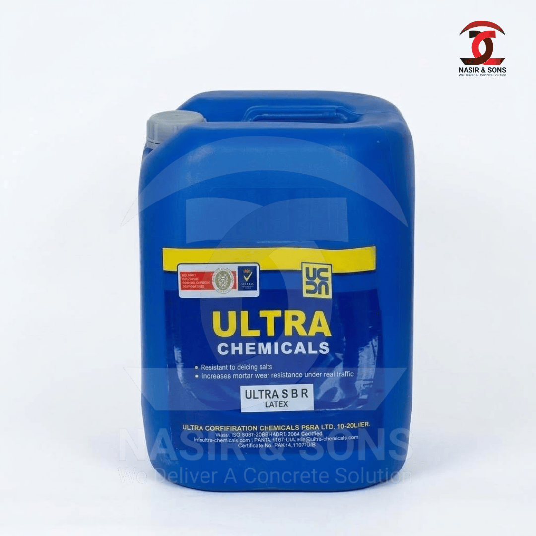 ULTRA SBR/LATEX 30 KG(S) WATER RESISTANT BONDING AGENT & ADMIXTURE FOR CONCRETE & MORTAR | NASIR & SONS CONSTRUCTION CHEMICALS PAKISTAN