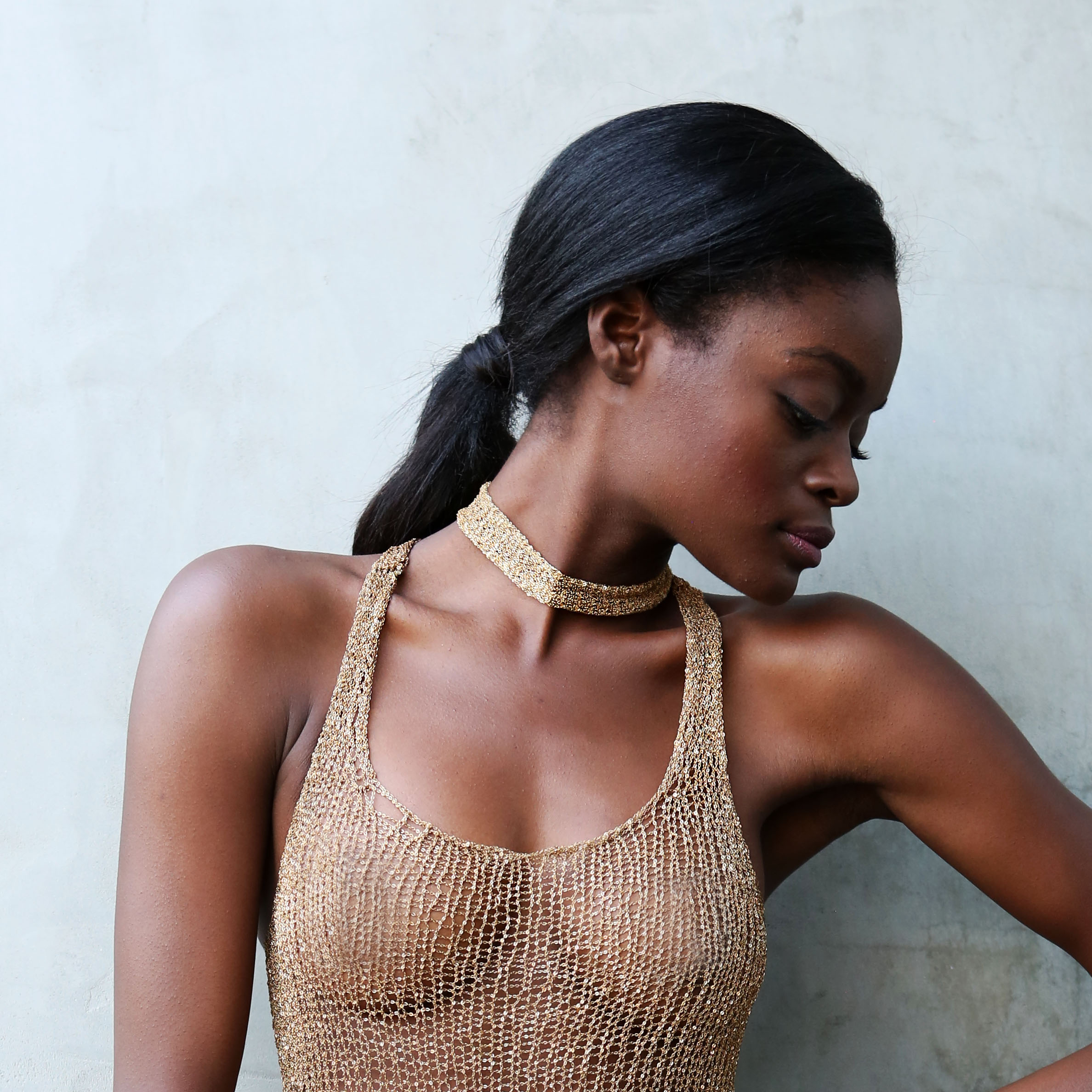 Stretch Metal Choker - Natalia Fedner Metal Couture