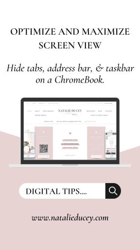 Digital Tip ~ Hide tabs, address bar, & taskbar on a ChromeBook.