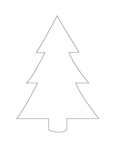 free printable christmas tree outline templates from 2 10