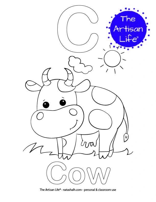 free printable alphabet coloring pages no prep way to teach the abcs the artisan life