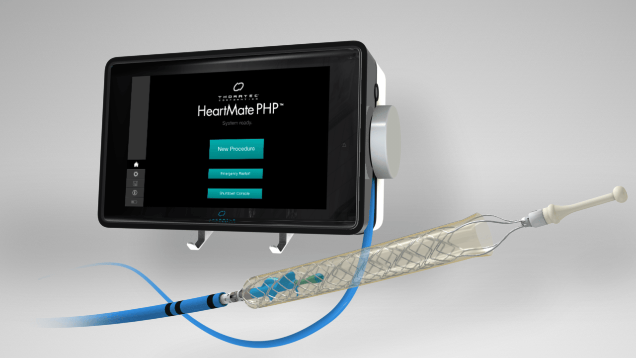 HeartMate PHP Heart monitor and stent with impeller medical device animation
