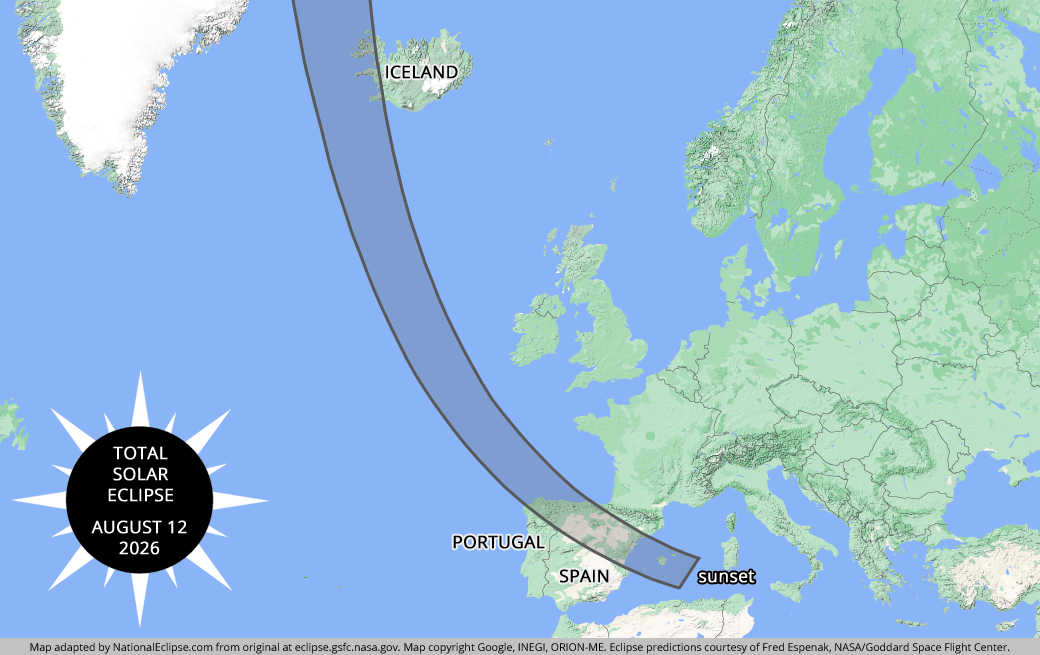 2026 Total Solar Eclipse Maps 2026 Total Solar Eclipse Europe Map 