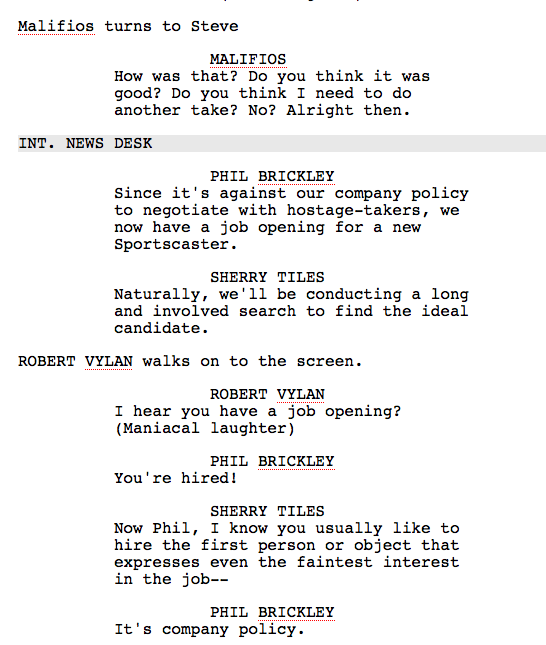 Script example. Script example. Script format. Movie script example. Script example.