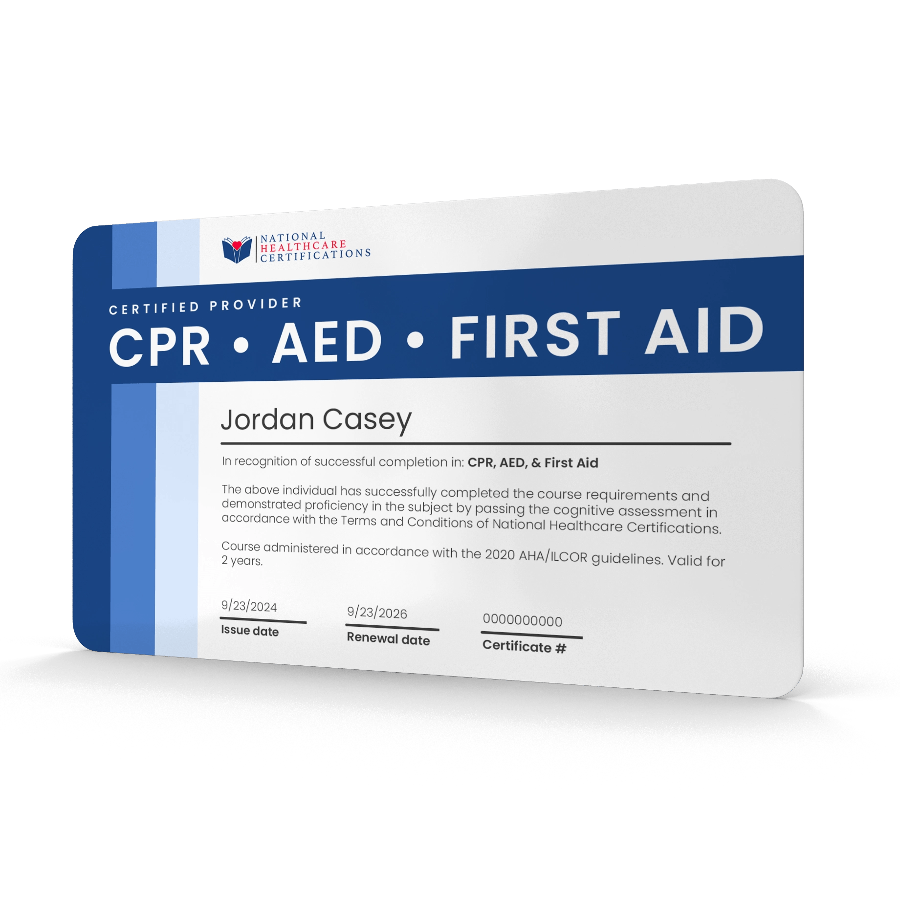 CPR, AED & First Aid Certification