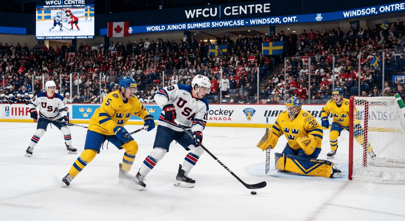 2026 World Junior Summer Showcase Recap National Teams Of Ice Hockey Sweden At WJSS 