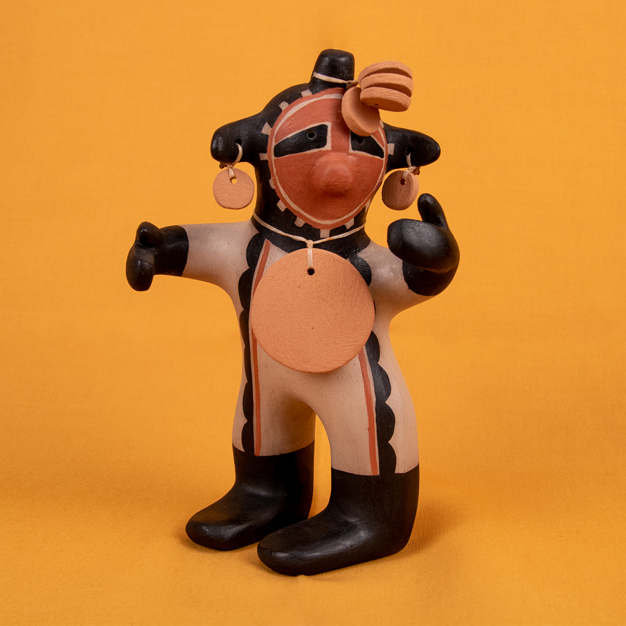 コチチ ストーリーテラー／Cochiti 陶器人形 Contemporary Cochiti Storyteller by Janita Inez Ortiz – Native