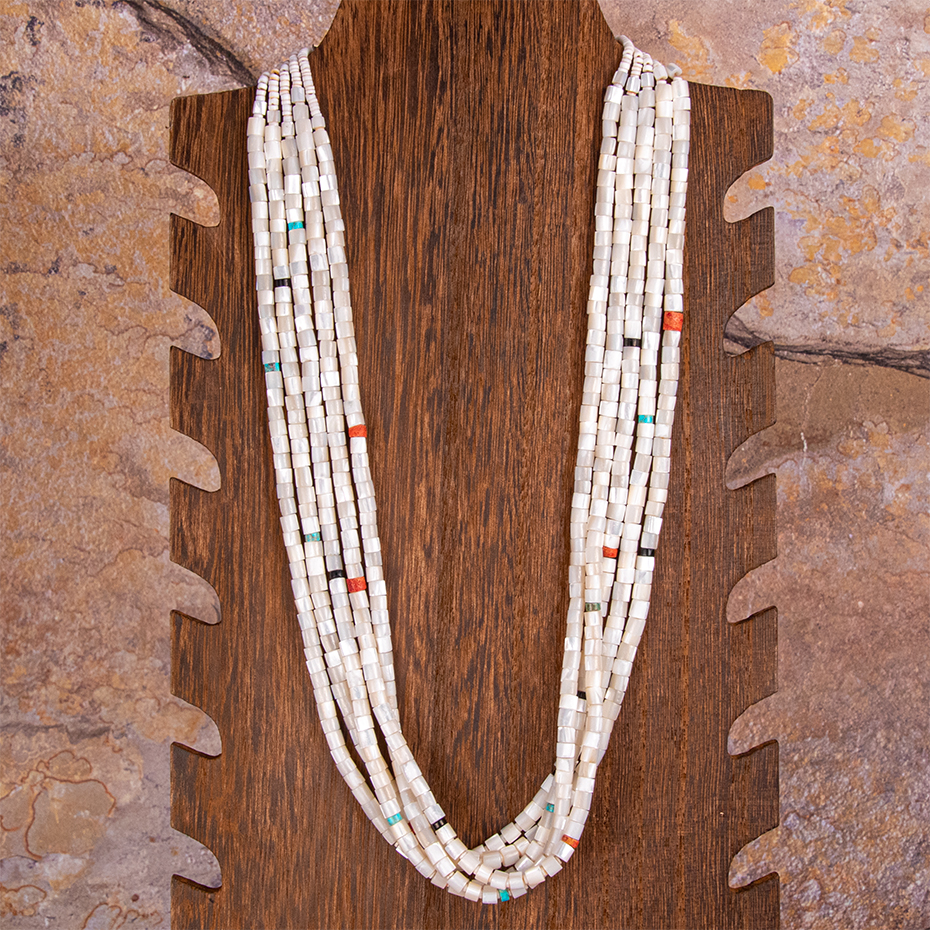 Santo Domingo (Kewa) Mother of Pearl, Turquoise, Spiny Oyster, and