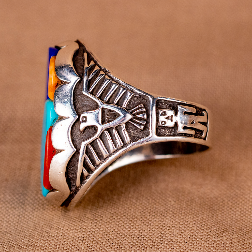 Navajo Vintage Sterling Silver, Turquoise, Lapis Lazuli, Spiny