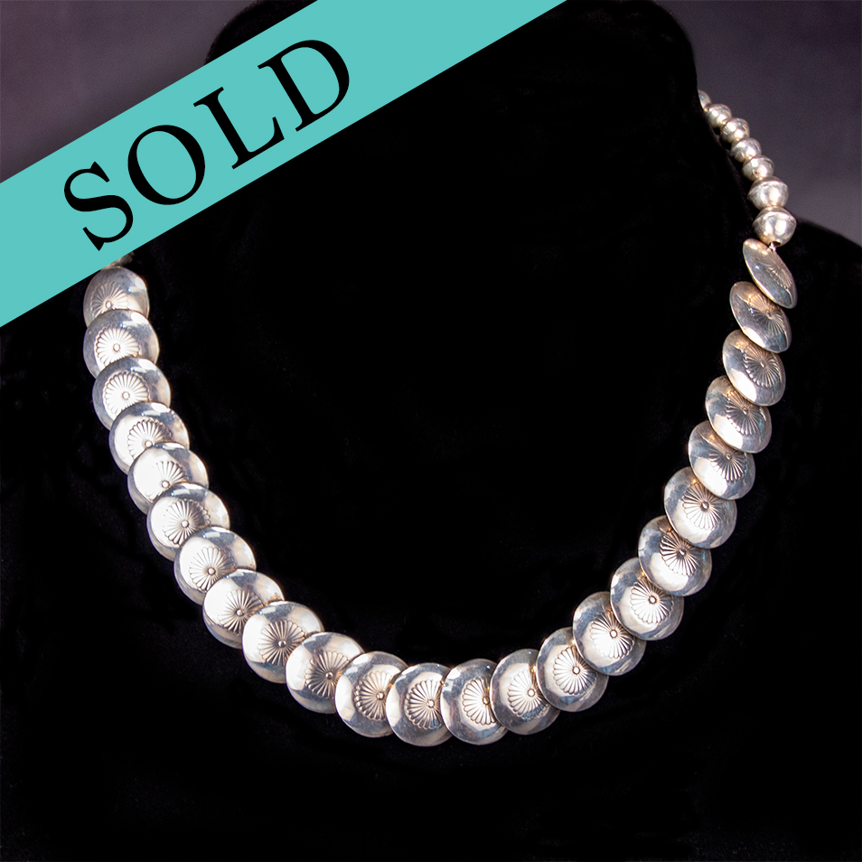 Santo Domingo Spiny Oyster and Green Turquoise Necklace by Joe