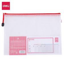 DELI ZIP BAG A4 ASST  5654
