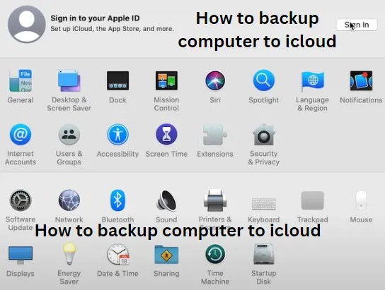 How to backup computer to icloud