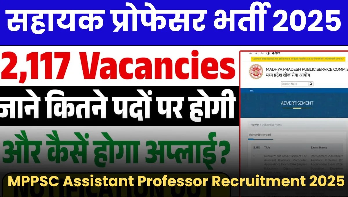 MPPSC Assistant Professor Recruitment 2025