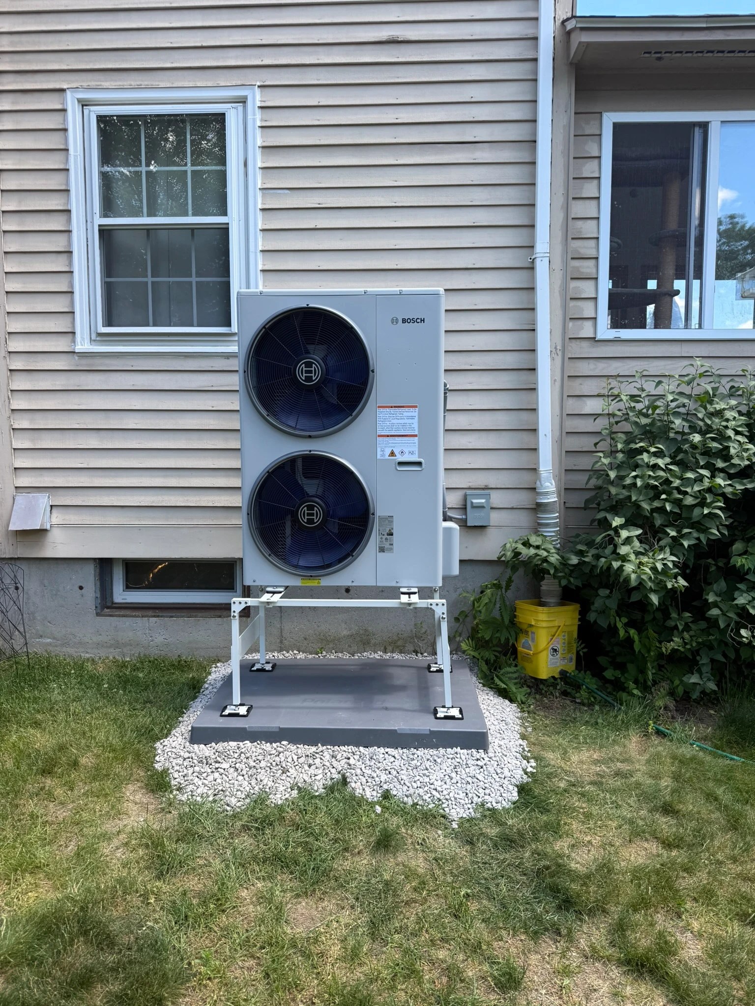 Outdoor condenser unit for ac repair in Dunbarton, NH.