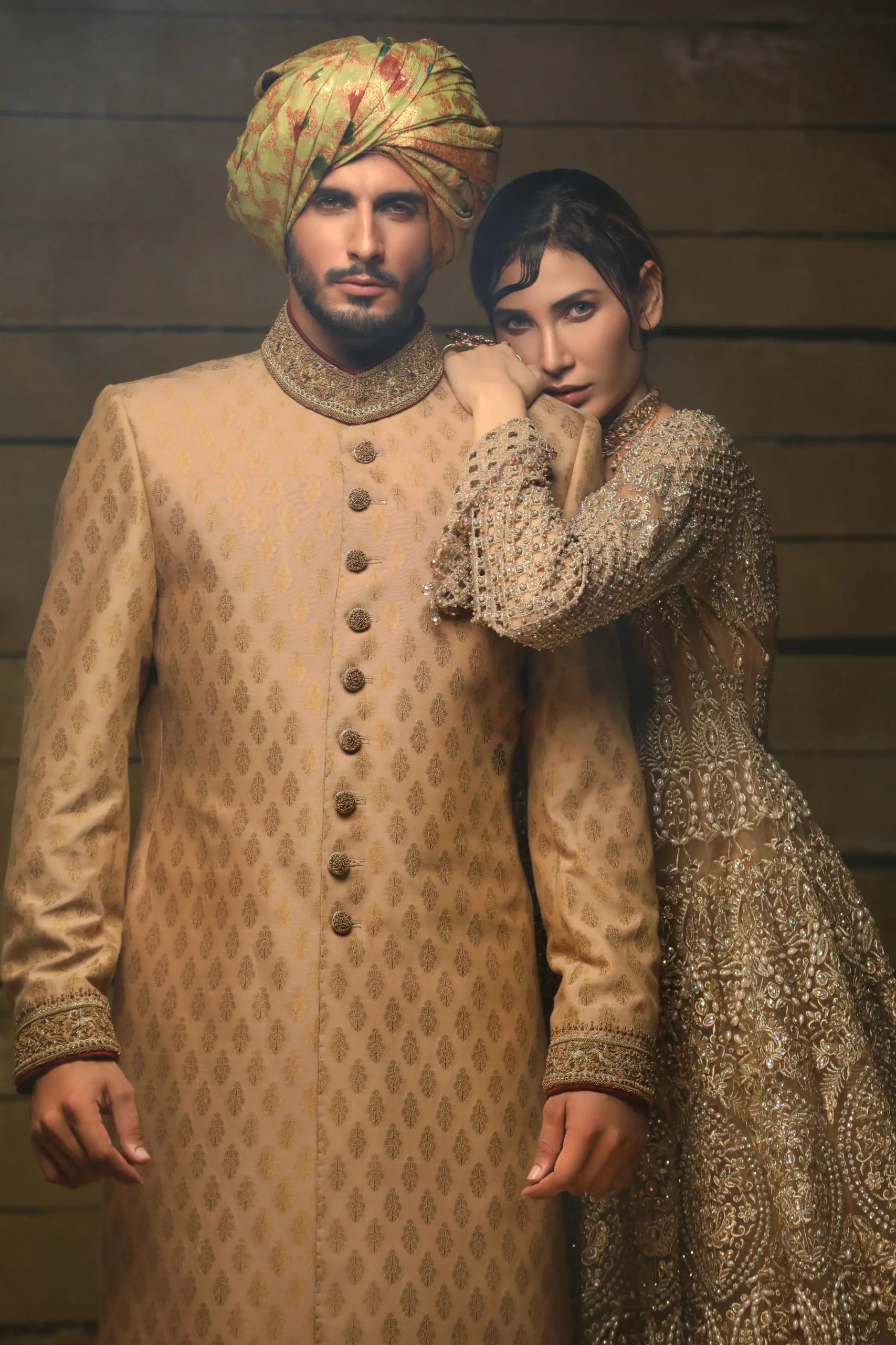 Gold Sherwani Sherwani for Groom Wedding Pakistan